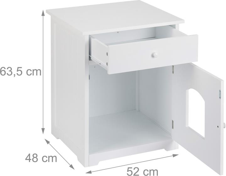 Immagine prodotto Relaxdays Mobiletto Lettiera per Gatti, con Cassetto (Lettiera per gatti chiusa)