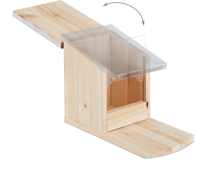 Actual product image Relaxdays Squirrel Feeder with Roof