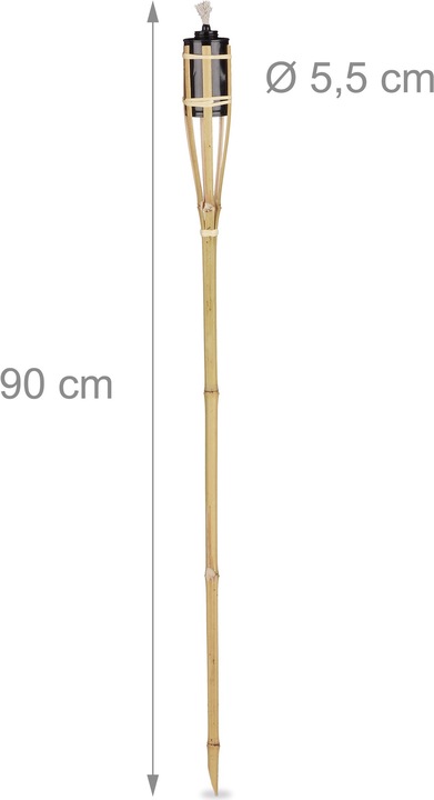 Actual product image Relaxdays Garden Torch Set Of 10