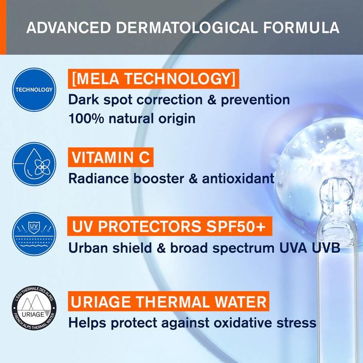 Produktbild Uriage Dépiderm Anti-Flecken Tagespflege LSF50+ Fl 30 ml (Sonnencreme, SPF 50, 30 ml)