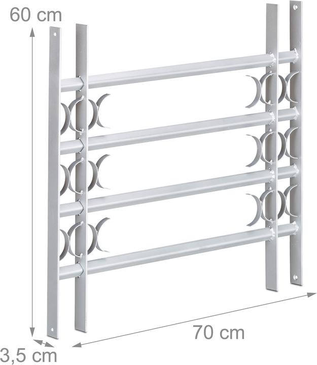 Actual product image Relaxdays Pull-Out Window Security Grill