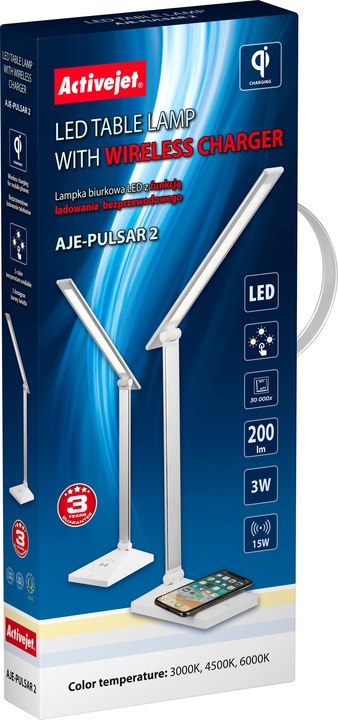 Actual product image Activejet AJE-PULSAR 2 Table Lamp Non Replaceable Bulb(s) LED G (200 lm)