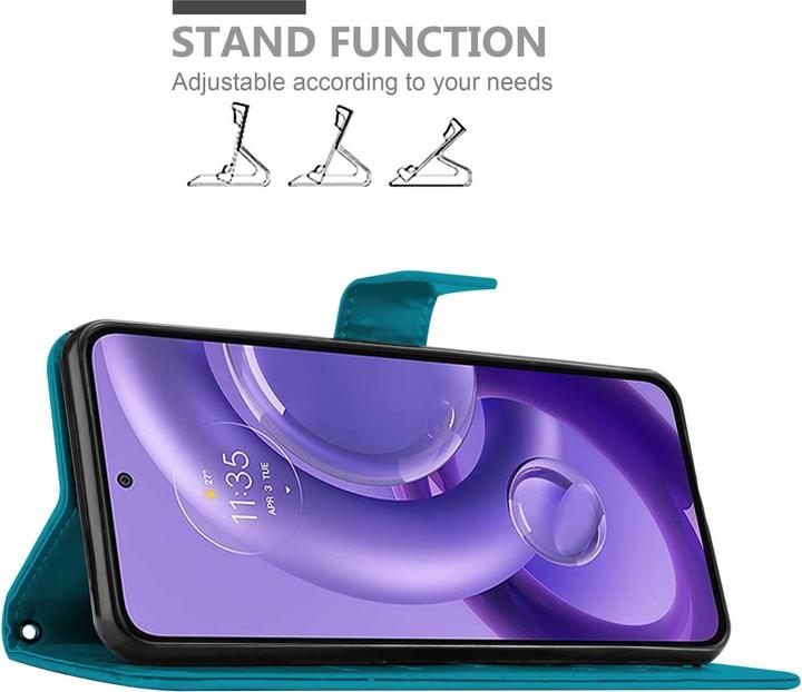 Actual product image Cadorabo Case for Motorola EDGE 30 NEO Flower Book (Motorola Edge 30 Neo)