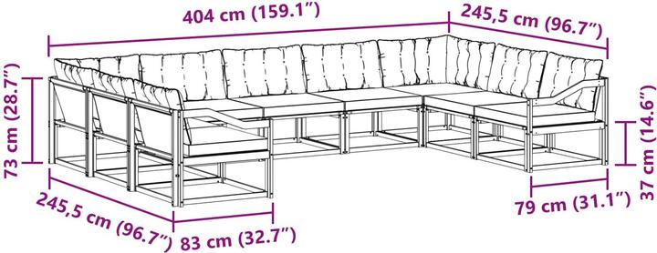 Produktbild vidaXL Outdoor-Sofa