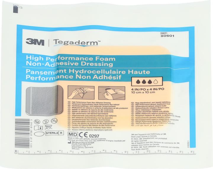 Produktbild 3M Tegaderm High Performance Foam Schaumkompresse 10x10cm non adhäsiv 10 Stk