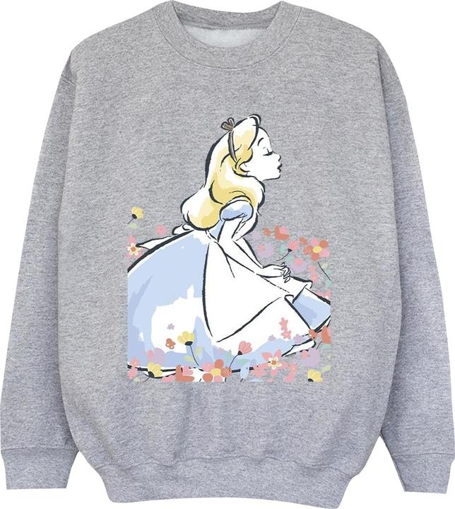 Produktbild Disney Mädchen Alice im Wunderland Skizze Blumen Sweatshirt (152, 158)
