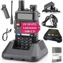 Baofeng UV-5R HTQ USB-C WALKIE-TALKIE (UKW, FM), Radio, Schwarz