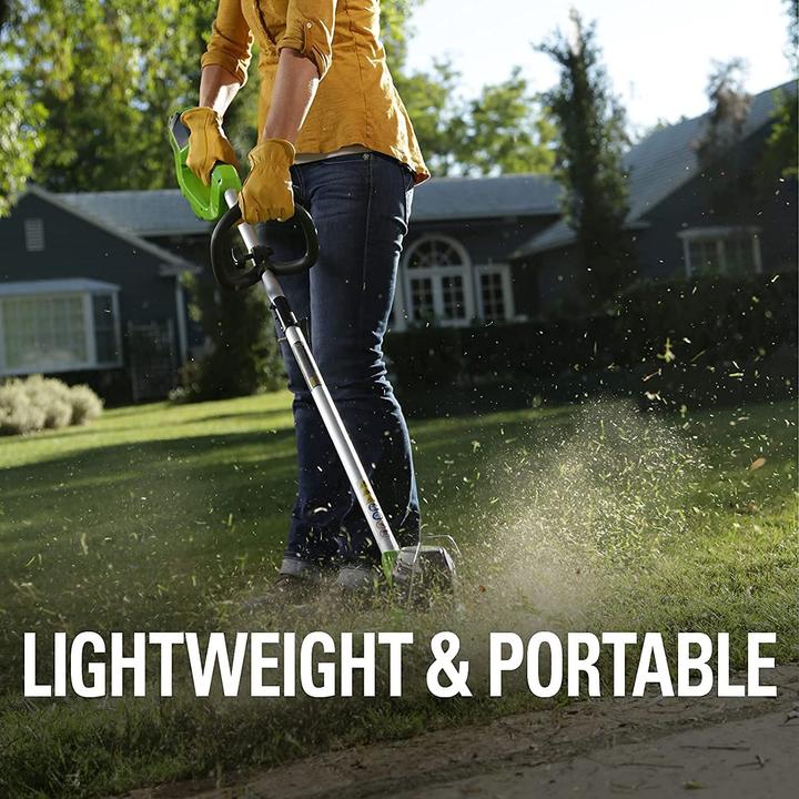 Immagine prodotto Greenworks Tosaerba da 40V con batteria da 2Ah e caricabatterie (G40LTK2). (Lama per taglio metalli)