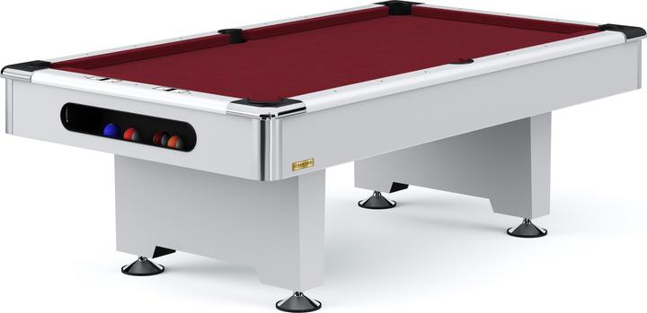 Actual product image Automaten Hoffmann Billardtisch Club Pro III Dekor Weiss, 9 ft (86 x 46 cm)