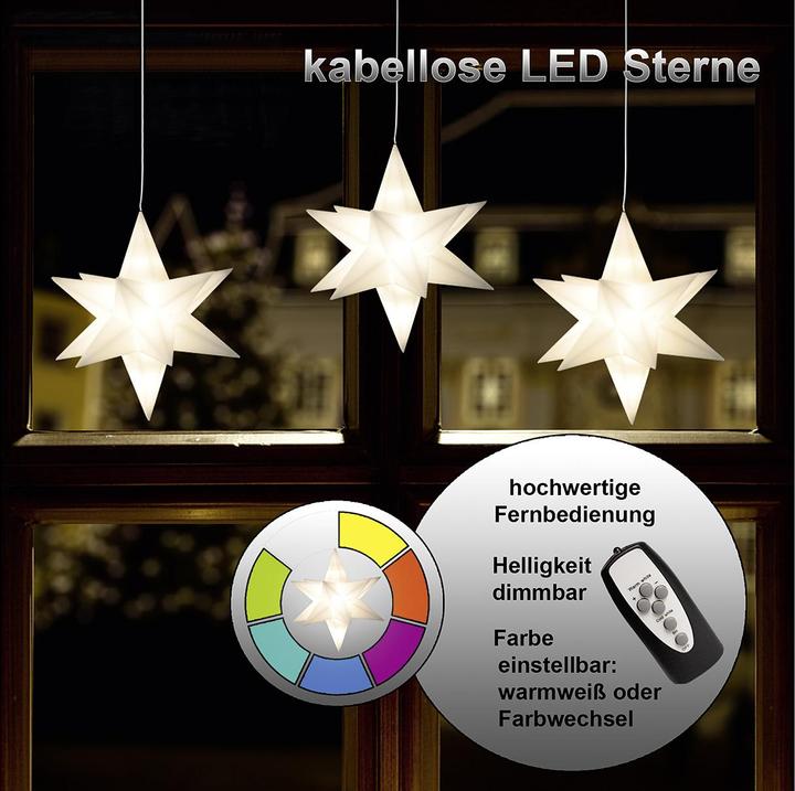 Produktbild FHS Sterne LED kabellos ø13 ws 3SZ (0.33 m)