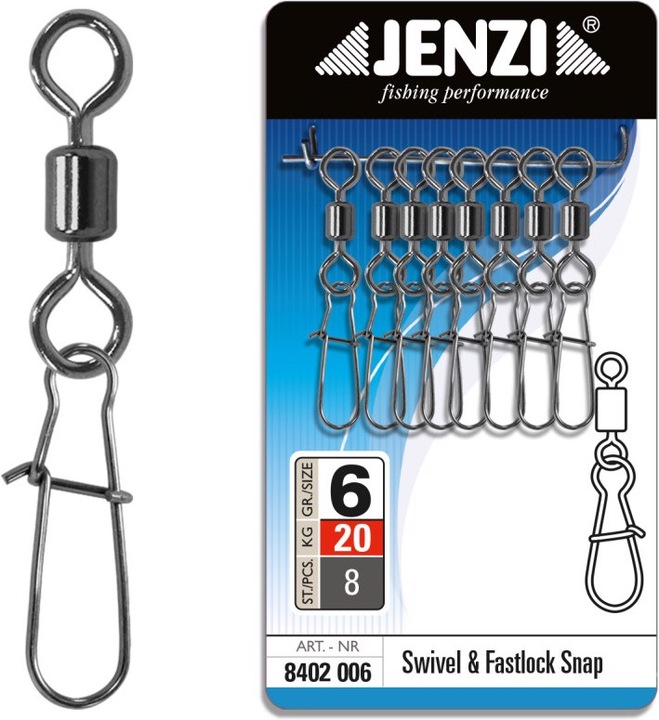 Actual product image Jenzi Safety barrel carabiner swivel