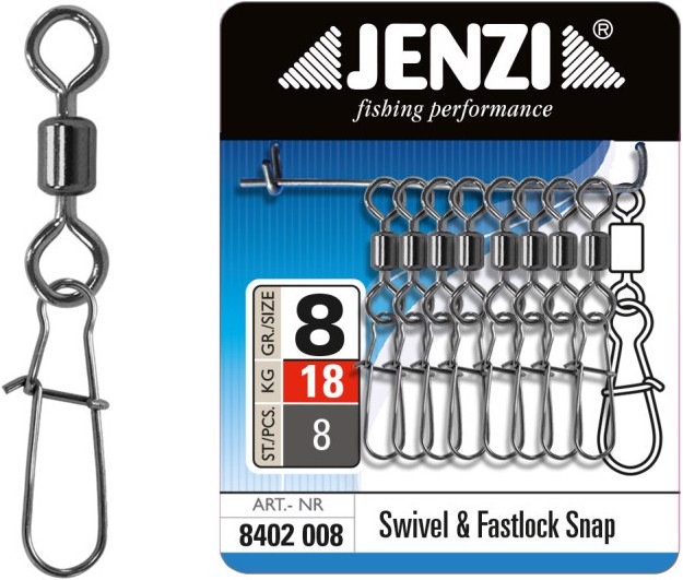Actual product image Jenzi Safety barrel carabiner swivel