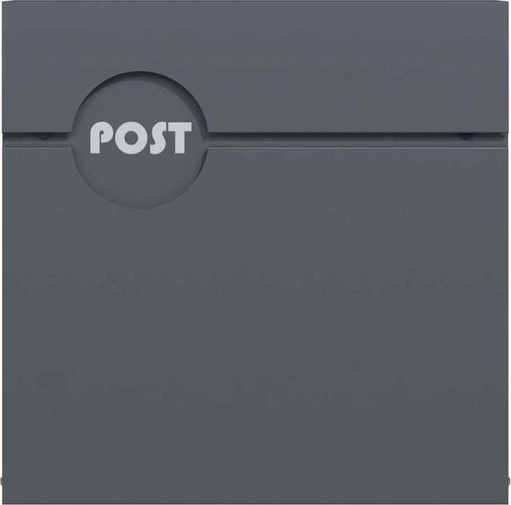 Actual product image Wiltec Briefkasten Anthrazit V62 Postkasten Stahl Zeitungsfach Wandbriefkasten