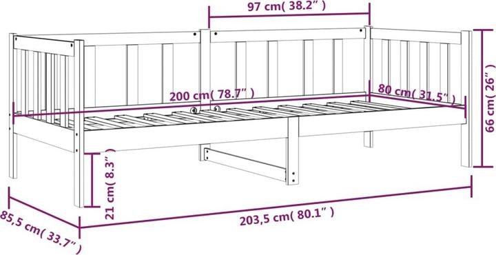 Produktbild vidaXL Tagesbett (80 x 200 cm)