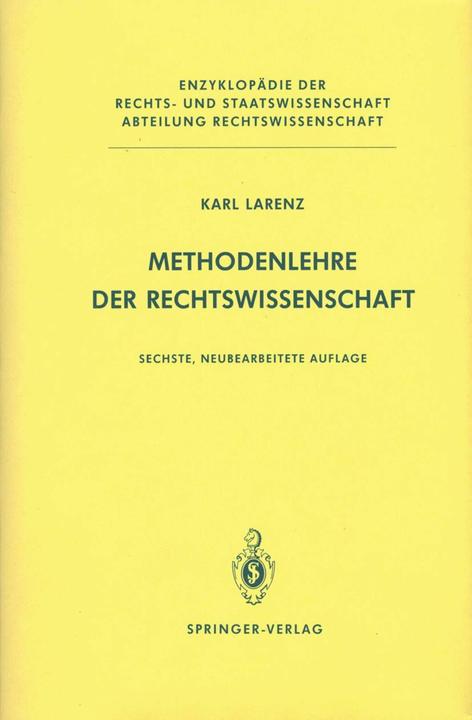 Produktbild Methodenlehre der Rechtswissenschaft (Deutsch, Karl Larenz, 1991)