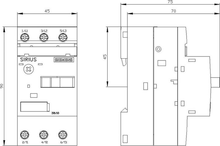 Image du produit Siemens Disjoncteur moteur 3RV1 5,5-8A