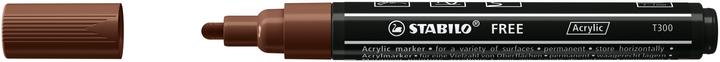 Actual product image STABILO Acrylic marker - FREE Acrylic - T300 bullet tip 2-3mm - single pencil - brown (Brown, 3 mm, 10 x)