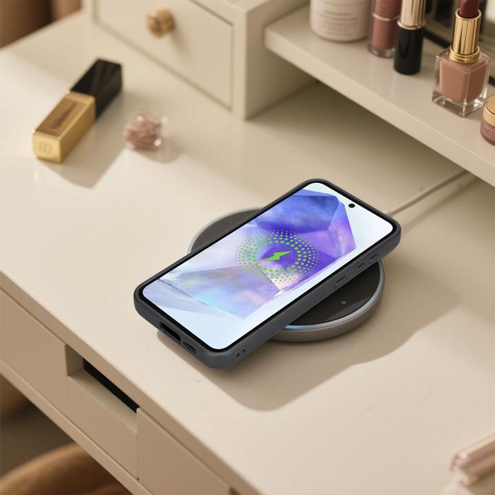 Produktbild Cadorabo Samsung Galaxy A55 5G Hülle kompatibel mit MagSafe Glitzer Case (Samsung Galaxy A55)