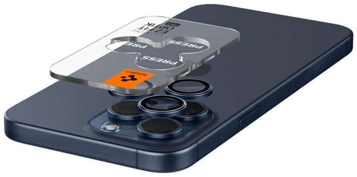 Immagine prodotto Spigen Proteggi fotocamera Optik.tR EZ Fit per iPhone 14 Pro / Pro Max / 15 Pro / Pro Max - Blu tita (2 pz., Apple iPhone 15 Pro Max)