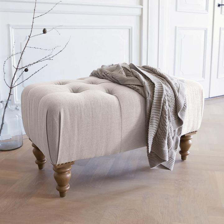 Actual product image Loberon Stool Durance linen