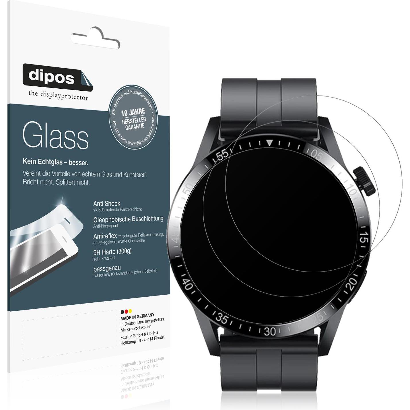 Dipos Displayschutz Anti-Shock, Smartwatch Schutzfolie, Transparent