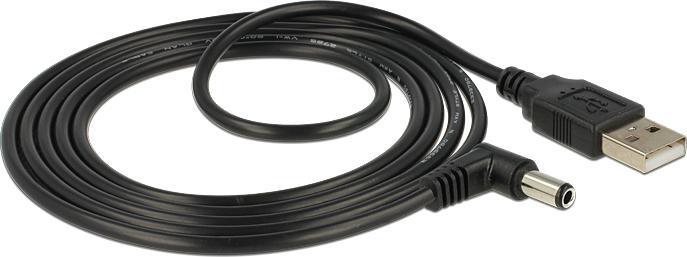 Produktbild Delock USB2.0-Stromkabel A-5VOLT, 1.5m, schwarz (1.50 m)