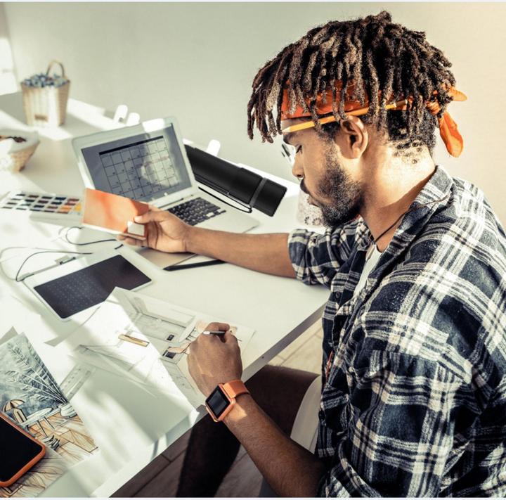 Image du produit Relaxdays - Posterrolle ausziehbar mit Griff, XL, 81–135 x 18,5 cm