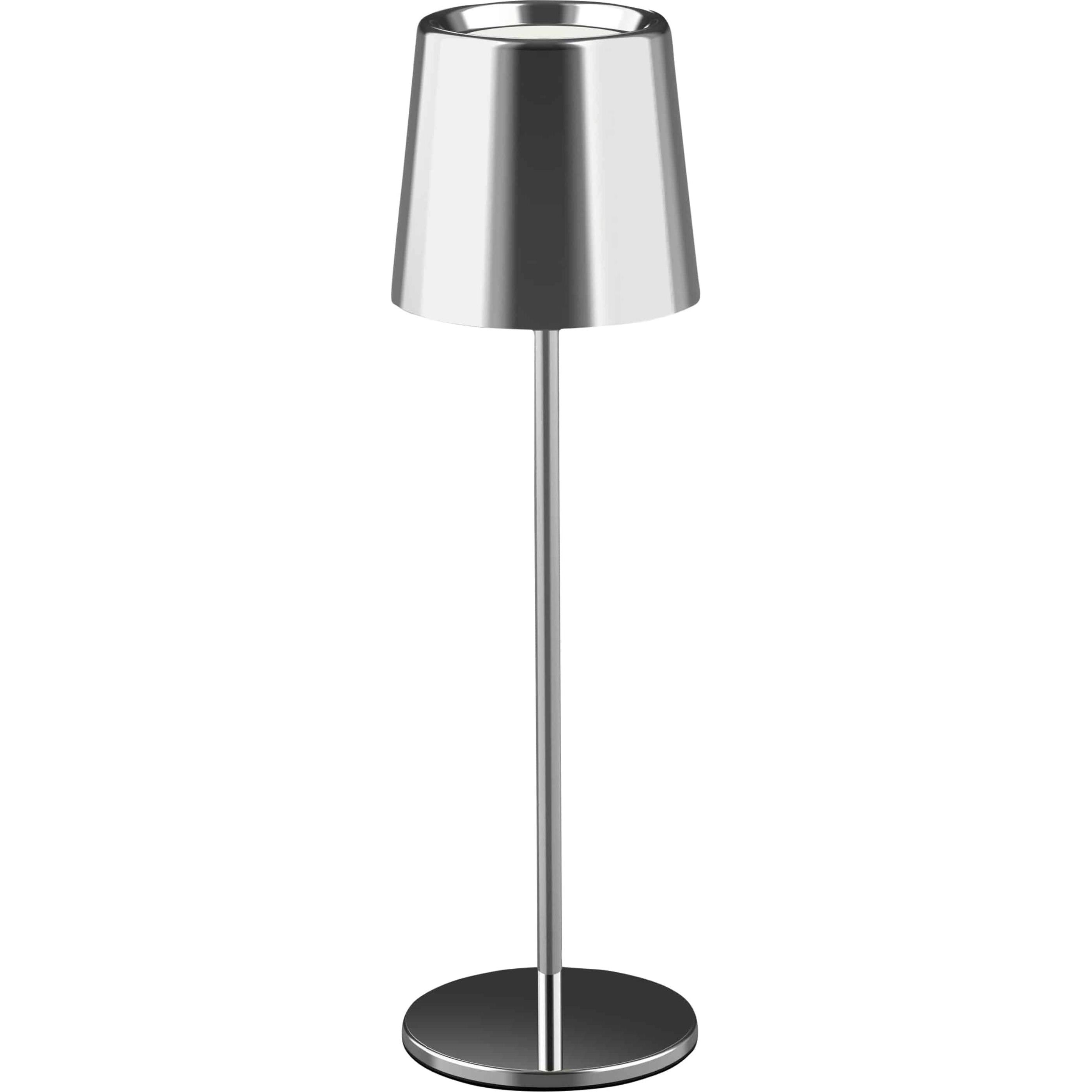 Müller Licht, Lampada da tavolo, MÜLLER-LICHT LED-Akku-Tischleuchte Holly, 3 W, 300 lm, silber (300 lm)