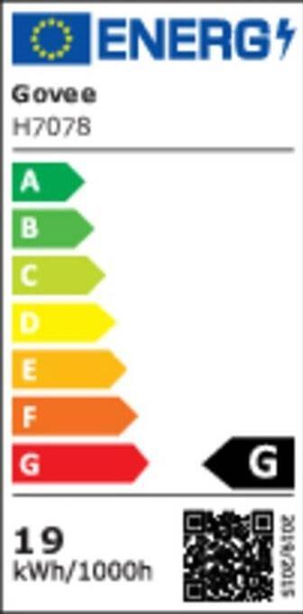 Energy Label Govee Smart Outdoor Wall light (1500 lm, IP65)
