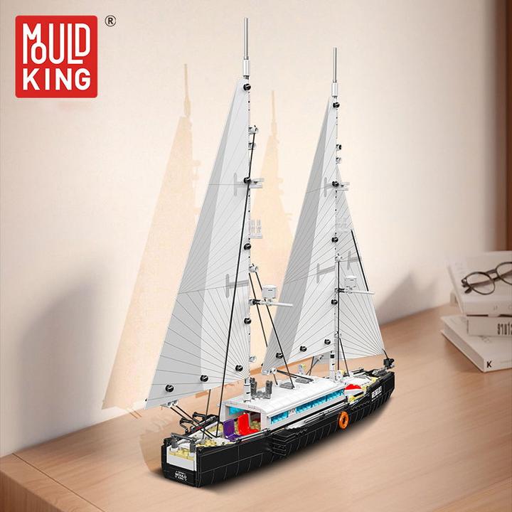 Actual product image Mould King Modernes Zweimast-Segelboot