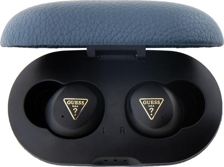 Actual product image Guess PU Grained ENC TWS Wireless Headphones with Charging Case - Blue (ANC, 30 h, Wireless)