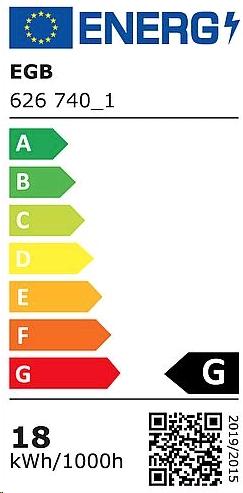 Energy Label EGB CH LED SensorLight IP44 D330mm 3000K 18W 1100lm (1100 lm)