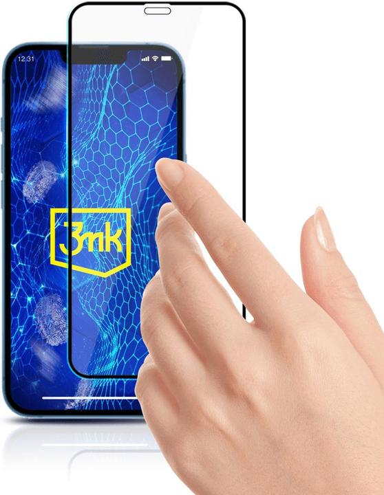 Actual product image 3MK HardGlass Max Lite for iPhone 13 Mini Black (1 Piece, Apple iPhone 13 mini)