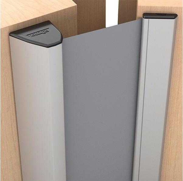 Actual product image Athmer Finger protection profile NR-32 UniSafe Length 1925 mm Opposite hinge side traffic white Colour