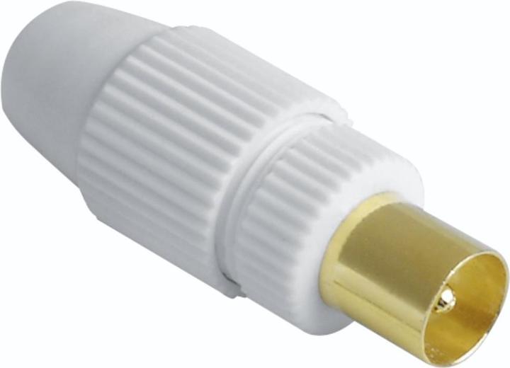 Hama Antennen-Stecker, Koax, klemmbar, vergoldet (Antennenkabel)