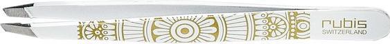 Produktbild Rubis Pinzette Classic Mandala schräg weiss/gold
