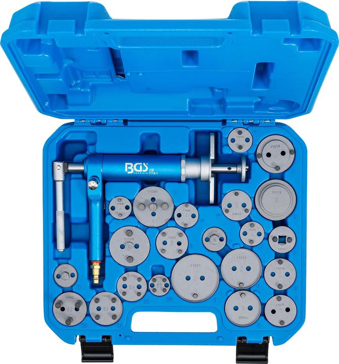 Actual product image BGS Brake Piston Reset Tool Set pneumatic 22 pcs.