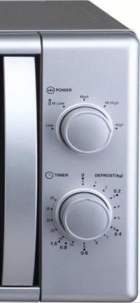 Produktbild PKM MW700-20 UB2 Mikrowelle 700 Watt Unterbau / Freistehend silber 20 Liter (20 l)