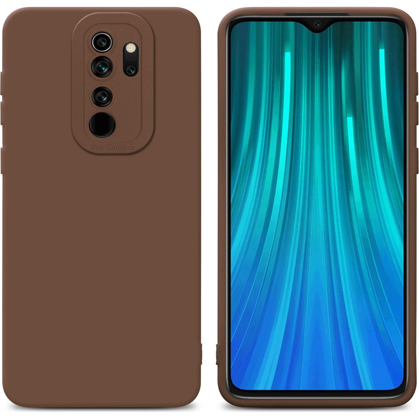 Cadorabo Hülle für Xiaomi RedMi NOTE 8 PRO im TPU Fluid LM162 Style (Xiaomi Redmi Note 8 Pro), Smartphone Hülle, Braun
