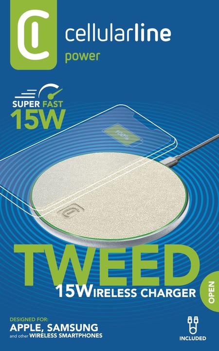 Immagine prodotto Cellularline Tweed wireless charger 15W (15 W)