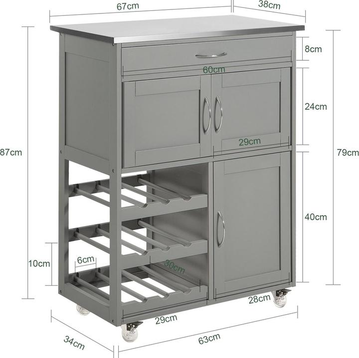 Image du produit SoBuy Servierwagen