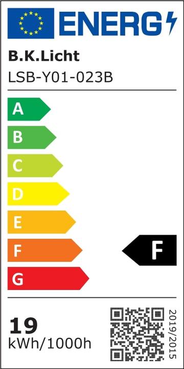Energie-Label B.K.Licht LED Deckenleuchte, weiss, 1xLED/18W (2000 lm)