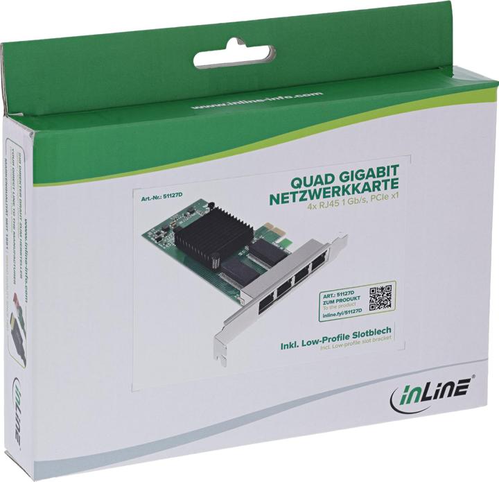 Produktbild InLine Quad Gigabit Netzwerkkarte (Mini PCI Express)
