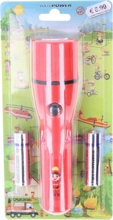 Produktbild AccuCell LED Kindertaschenlampe im tollen Feuerwehrmann Design, einfach zu bedienen