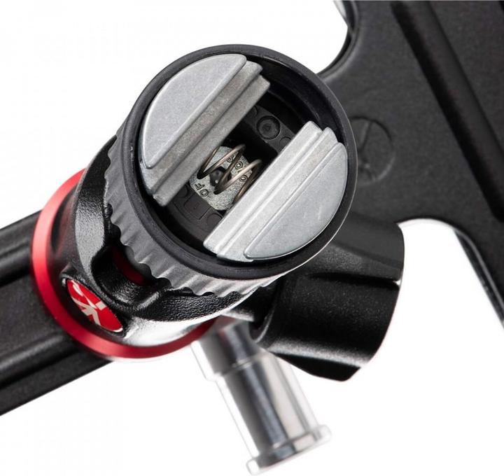Actual product image Manfrotto Spring Clamp, Universalklammer Cold Shoe mit Kugelkopf und Blitzschuh (Tripod remote control)