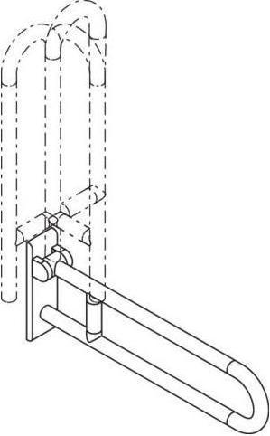 Produktbild Hewi Stützklappgriff SERIE 801 drehbar, d= 33mm 700mm reinweiss