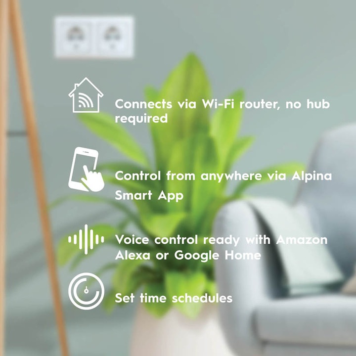 Image du produit alpina Interrupteur intelligent en ligne 230V 10A