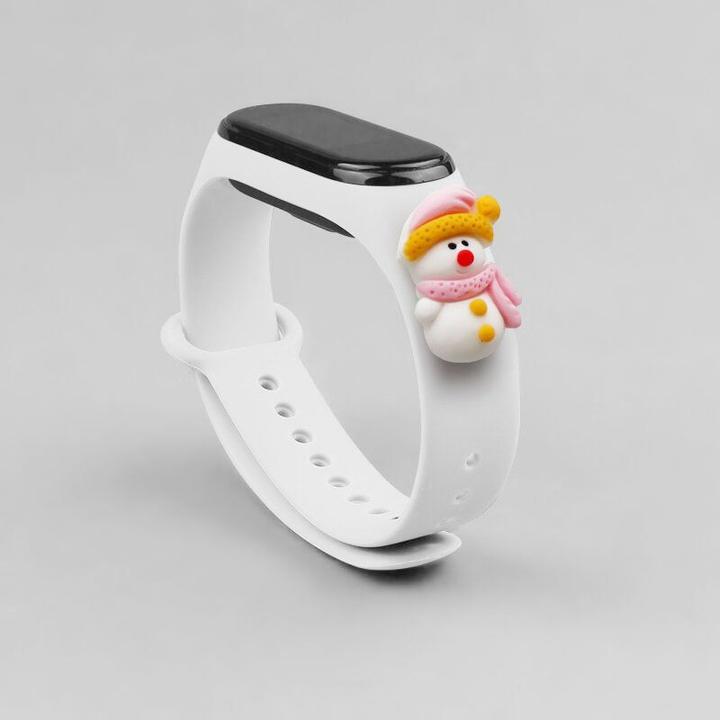 Produktbild Hurtel Strap Xmas Wristband für Xiaomi Mi Band 4 / Mi Band 3 Christmas Silicone Strap Armband White (Snowma (Silicone)