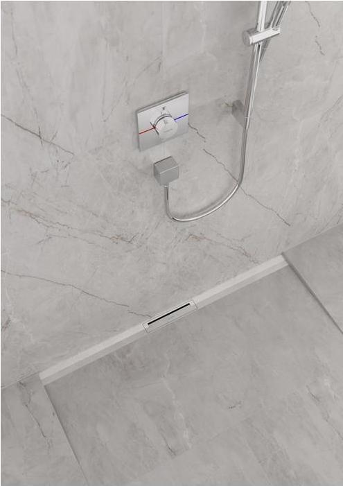 Actual product image hansgrohe HG shower channel RainDrain Flex kb. for installation 1000mm stainless steel brushed (1000 mm)