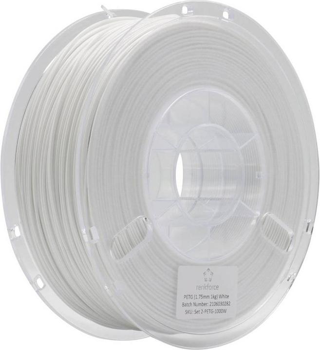 Immagine prodotto Renkforce Set di prova per filamenti PETG (PETG, 1.75 mm, 1000 g, Bianco)
